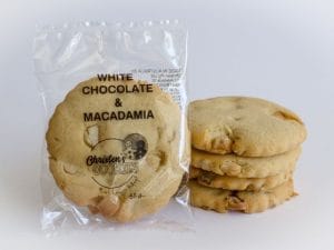White Choc Mac Cookies
